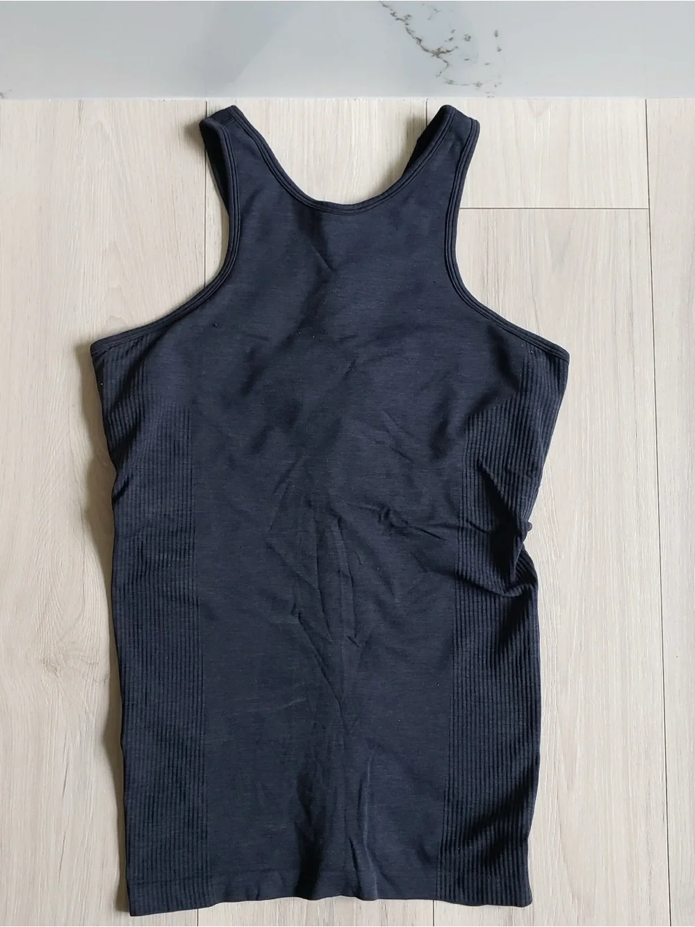 Lululemon Seamlessly Covered Tank Heathered Black Womens